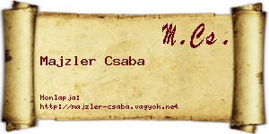 Majzler Csaba névjegykártya